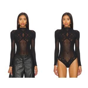Wolford Lace Tattoo Bodysuit in Black